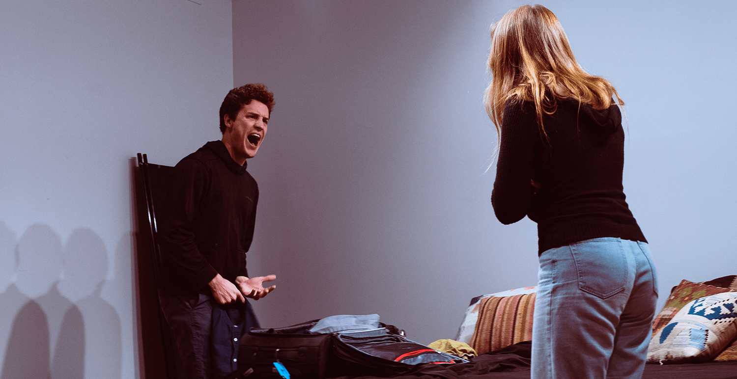 A picture of two actors performing the Meisner Technique